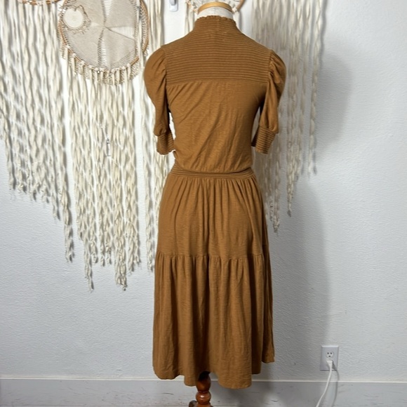 Nation LTD Brown Short Sleeve Midi Dress Size XS - Picture 6 of 14
